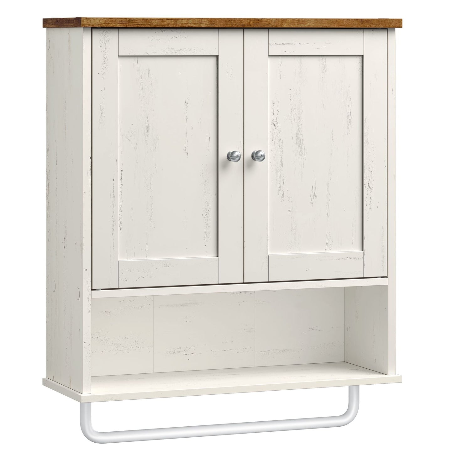 Hanging Bathroom Cabinet with Towel Rod - image 12