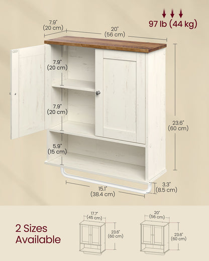 Hanging Bathroom Cabinet with Towel Rod - image 10
