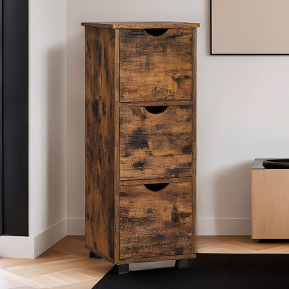 Bathroom Storage Cabinet, Storage Tower with 3 Drawers, Space-Saving for Living Room, Bedroom, Kitchen - image 1