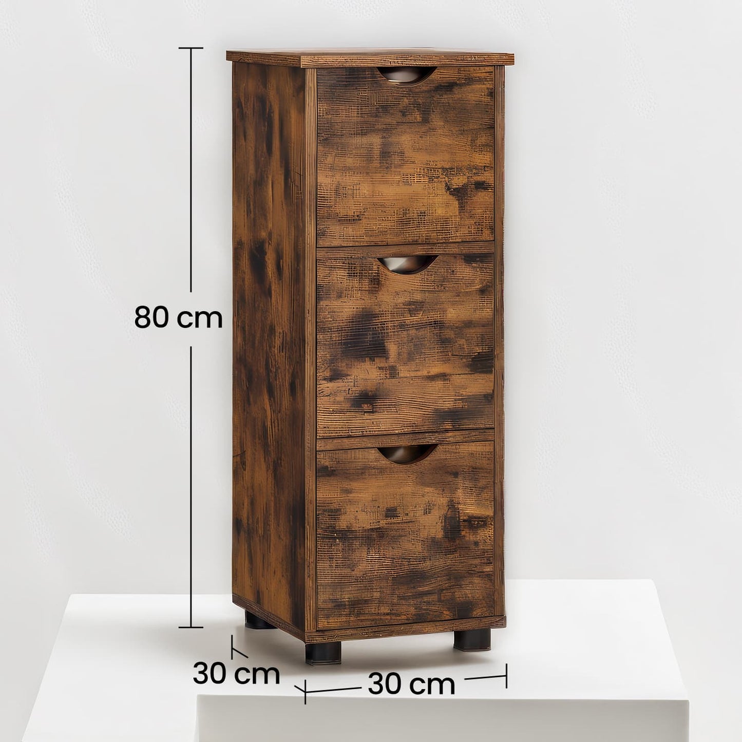 Bathroom Storage Cabinet, Storage Tower with 3 Drawers, Space-Saving for Living Room, Bedroom, Kitchen - image 5
