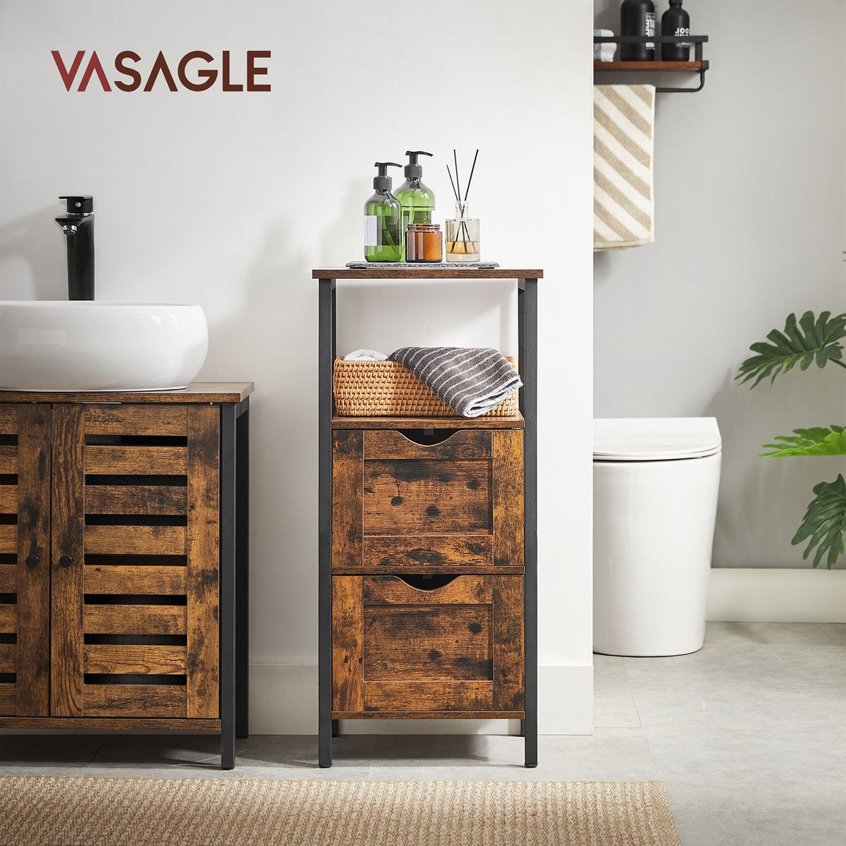 Bathroom Storage Cabinet with 2 Drawers - image 2