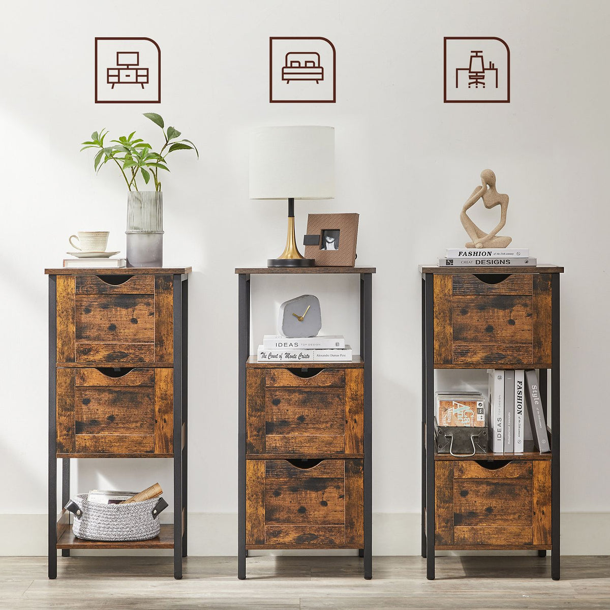 Bathroom Storage Cabinet with 2 Drawers - image 5