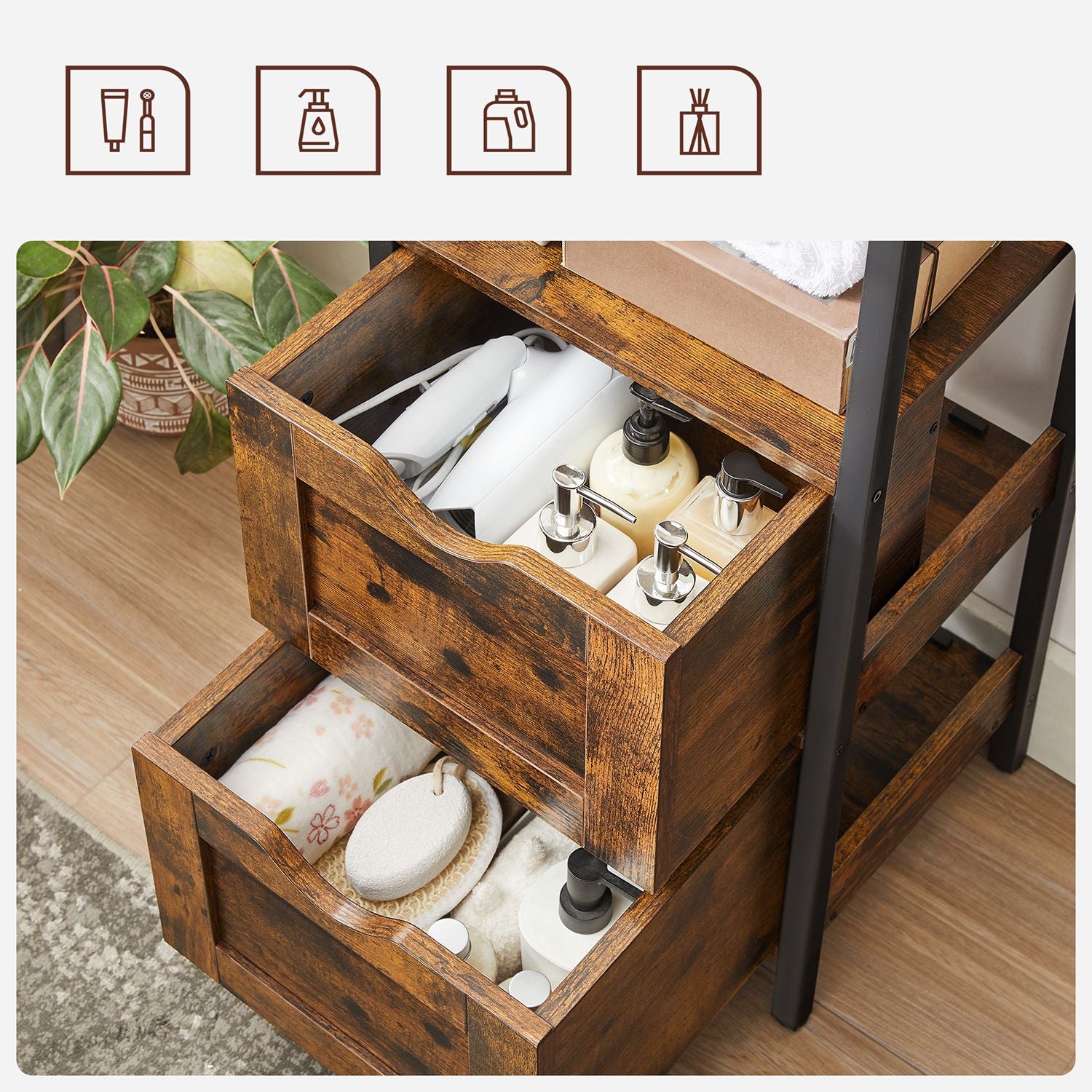 Bathroom Storage Cabinet with 2 Drawers - image 8