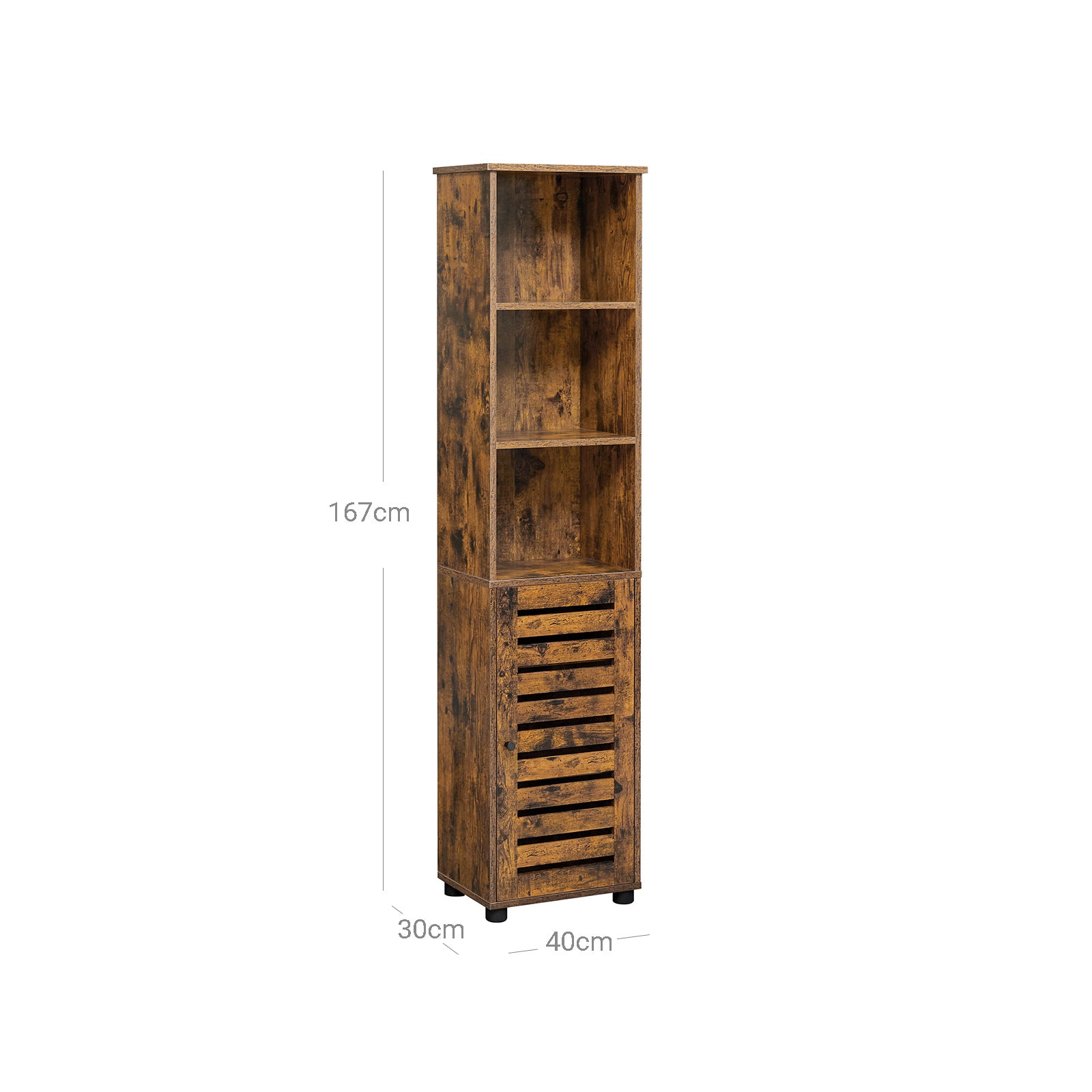 Floor Cabinet Rustic Brown - image 8