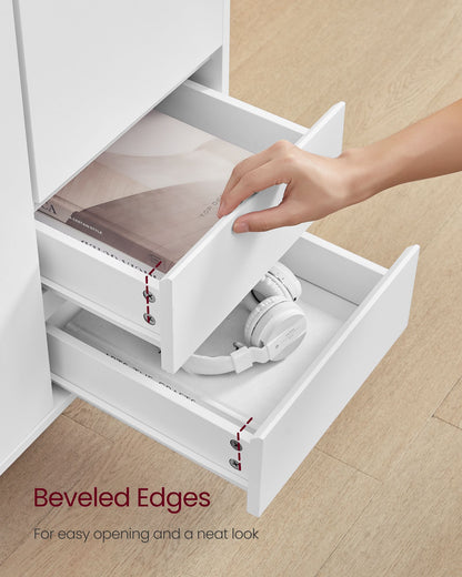 Sideboard, Buffet Cabinet with 2 Drawers, 2 Compartments with Doors and Height Adjustable Shelves