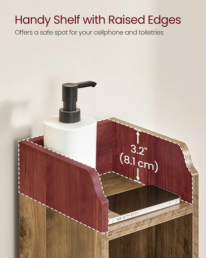 Small Bathroom Storage Corner Floor Cabinet with Door