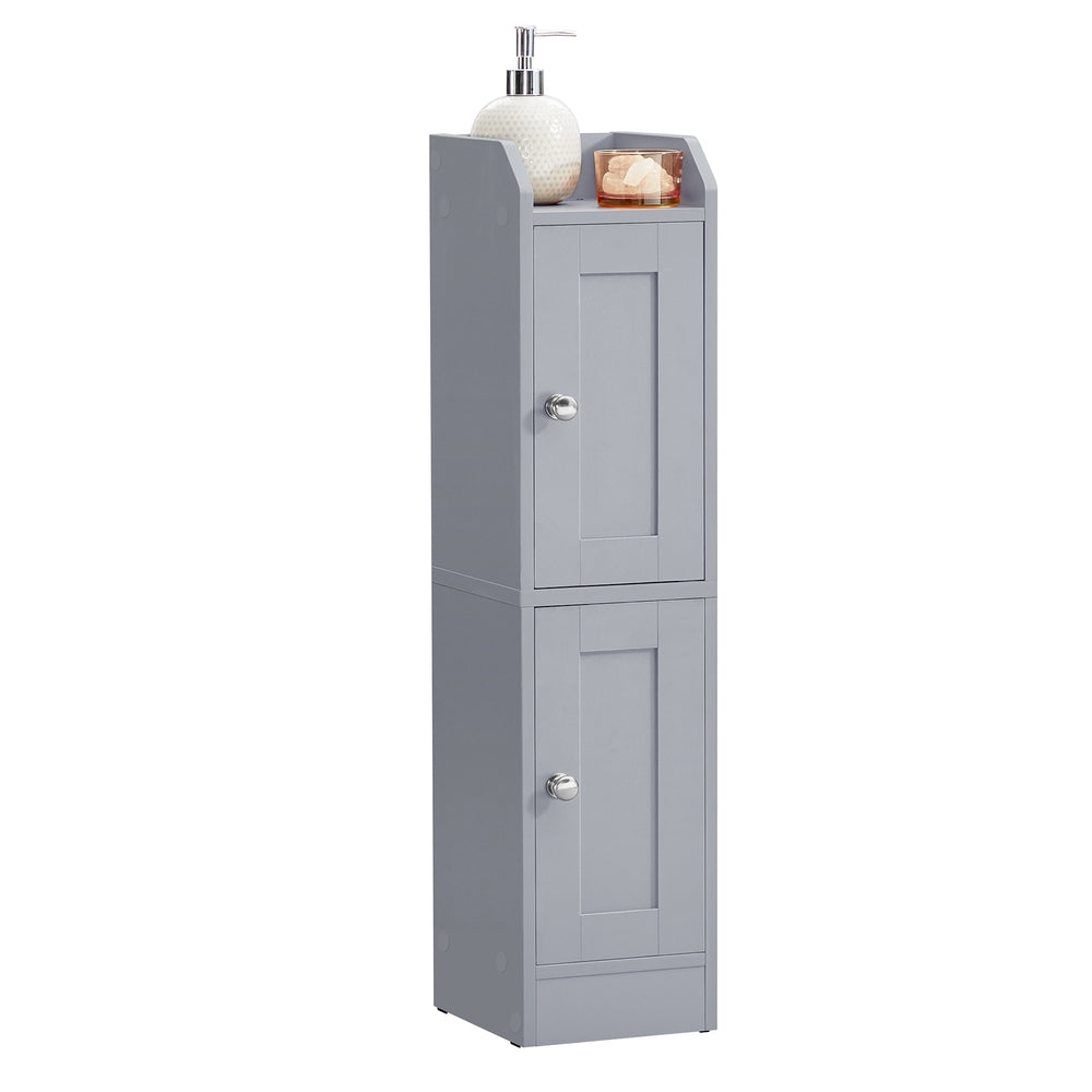 Small Bathroom Storage Corner Floor Cabinet with Door - Gray / 2doors (31.5"H)