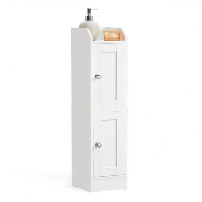 Small Bathroom Storage Corner Floor Cabinet with Door - Cloud White / 2doors (31.5"H)