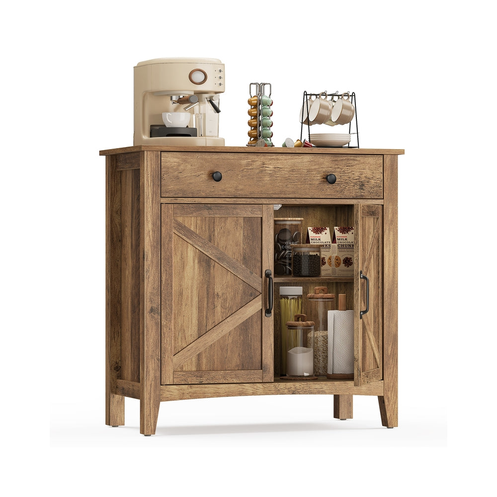 Coffee Bar Cabinet, Kitchen Storage Cabinet with Drawers