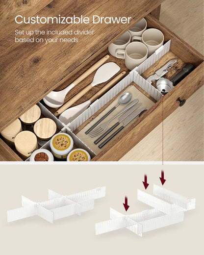 Coffee Bar Cabinet, Kitchen Storage Cabinet with Drawers