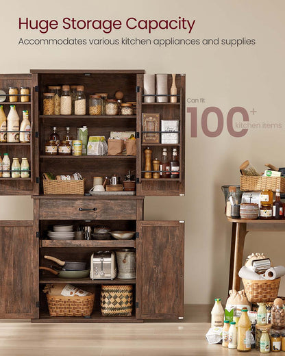 LIRY Collection - Pantry Cabinet with Barn Doors