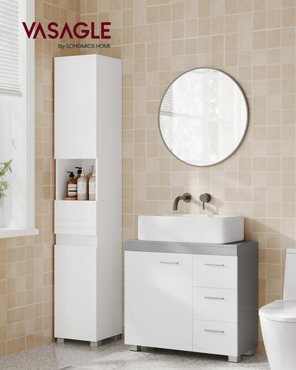 Under-Sink Bathroom Cabinet, 30 x 70 x 64 cm, Cloud White - image 13