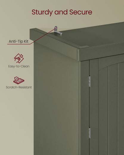 Pantry Cabinet, 15.7 x 30 x 71.7 Inches, Freestanding Tall Cupboard Storage Cabinet with a Drawer - HWLEXTRA 