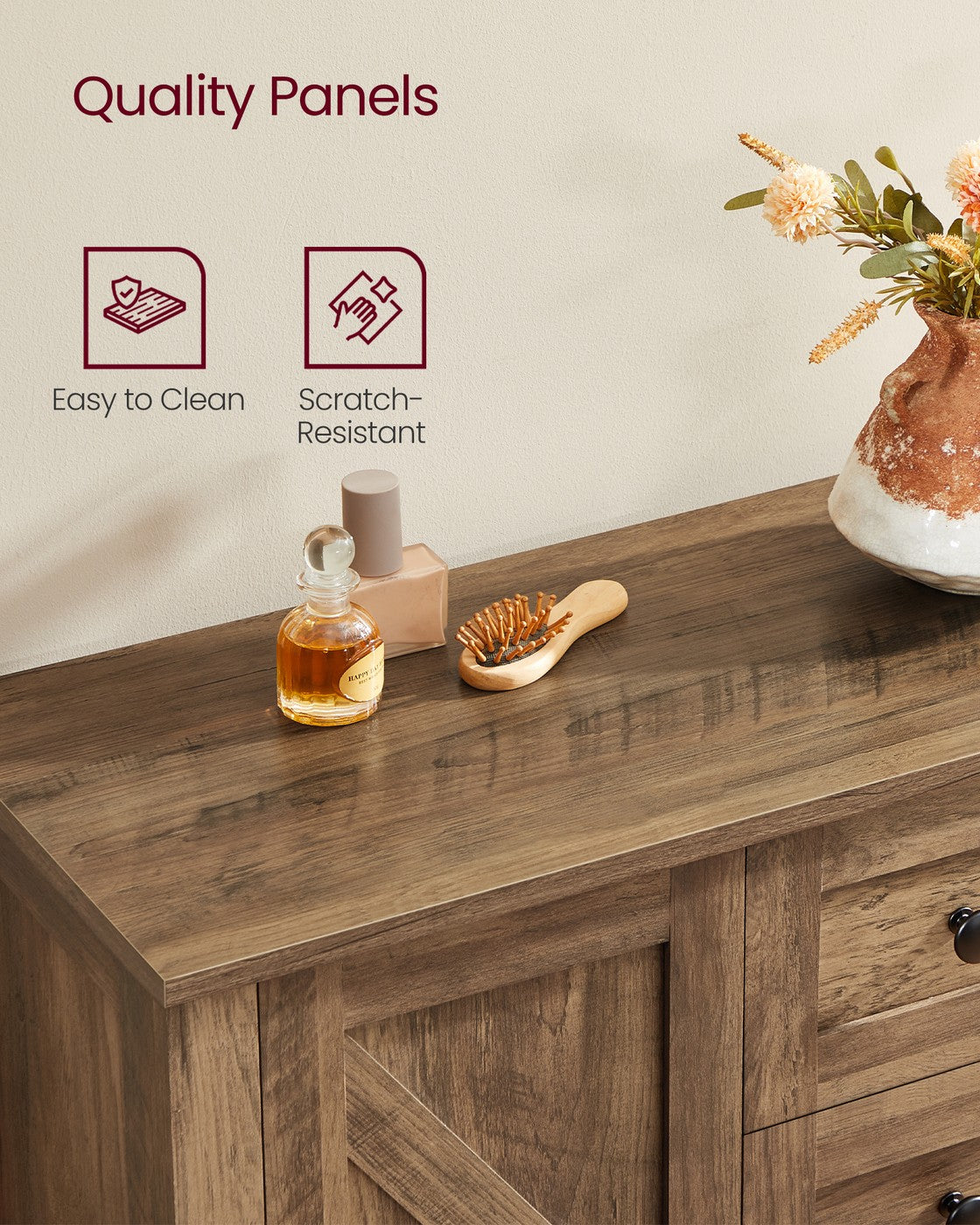 Farmhouse Bathroom Floor Cabinet with 4 Drawers - image 4