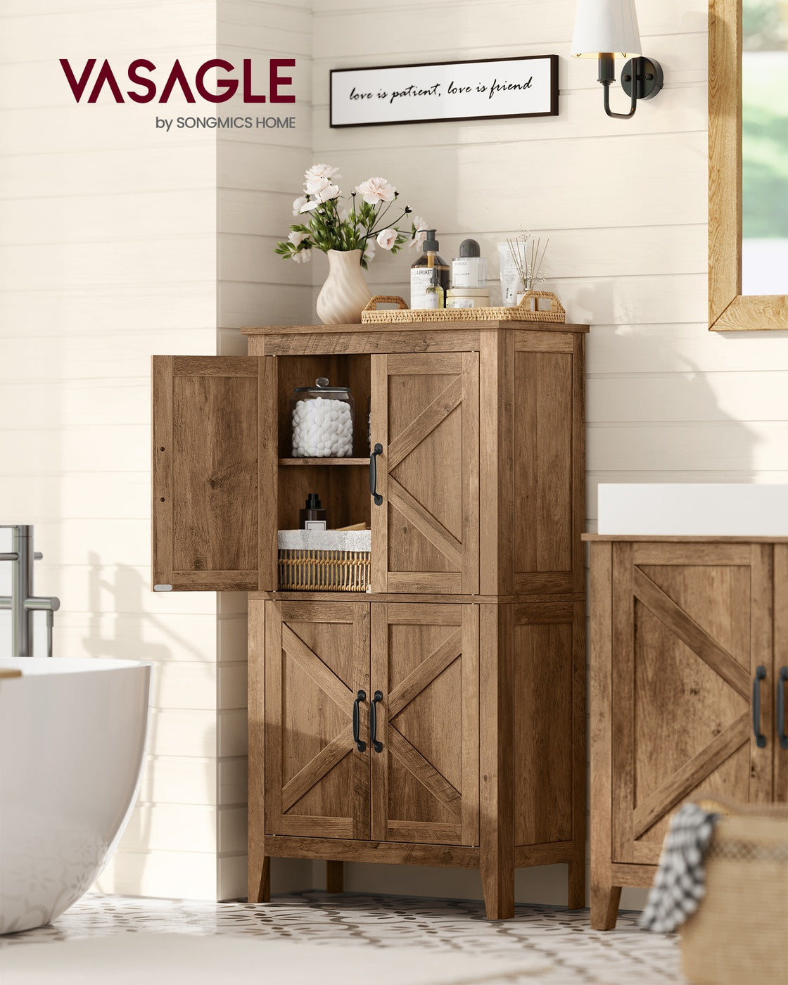 Farmhouse Storage Cabinet with Barn Doors - image 2