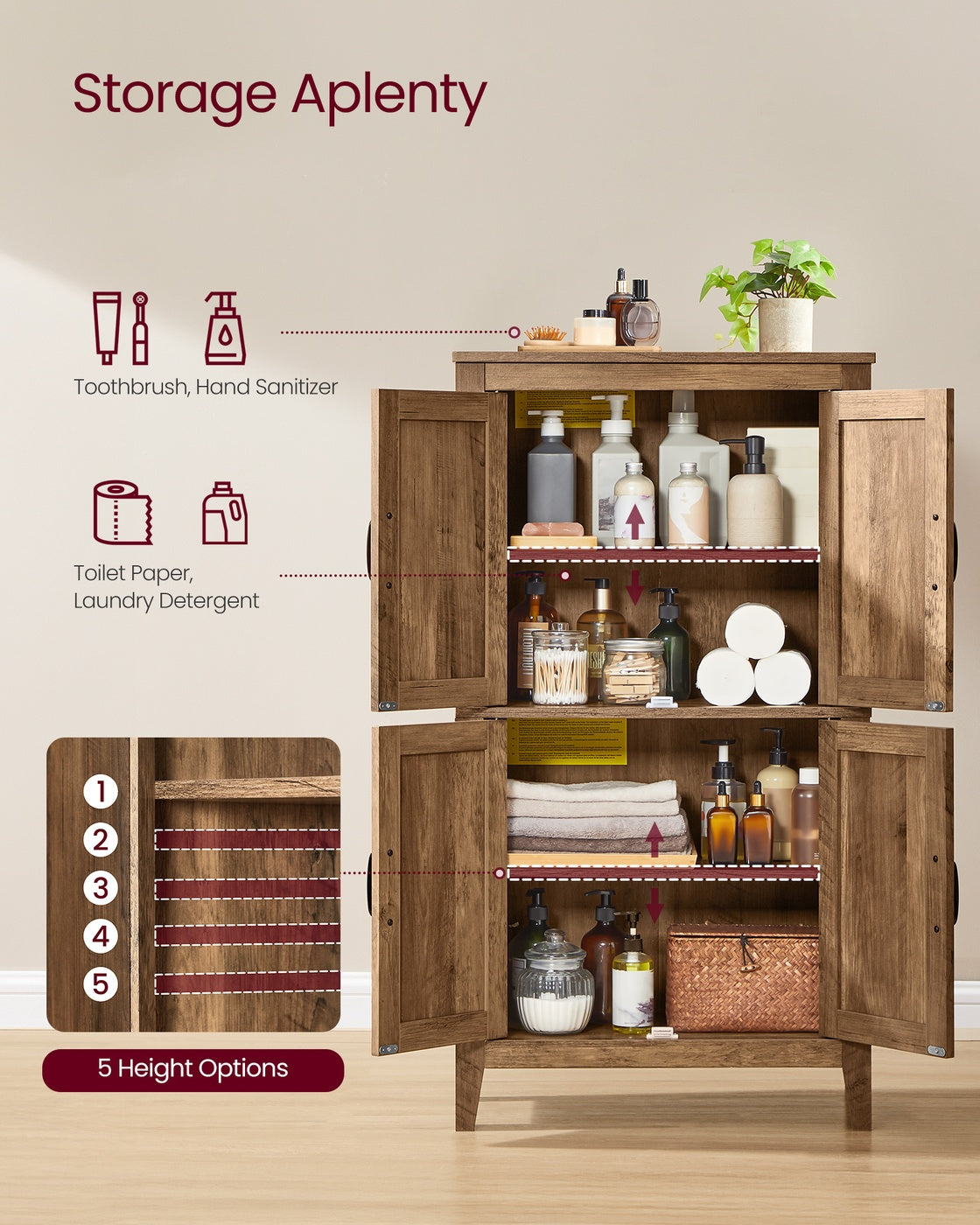 Farmhouse Storage Cabinet with Barn Doors - image 3