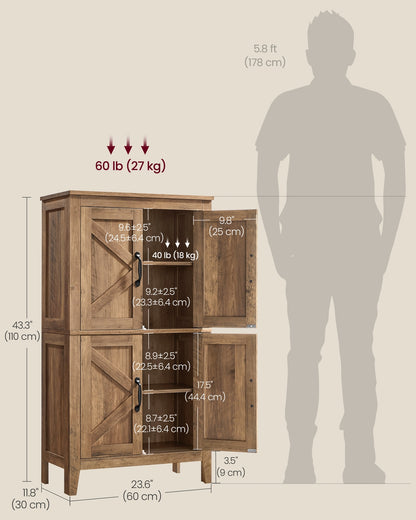 Farmhouse Storage Cabinet with Barn Doors - image 6