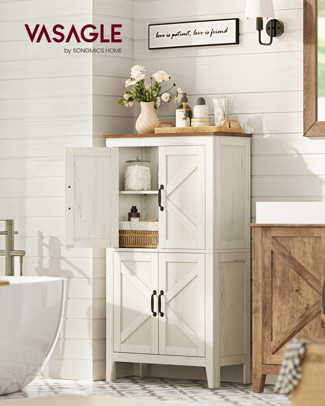 Farmhouse Storage Cabinet with Barn Doors - image 8