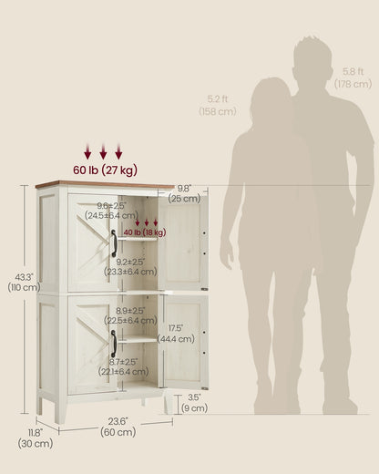 Farmhouse Storage Cabinet with Barn Doors - image 12