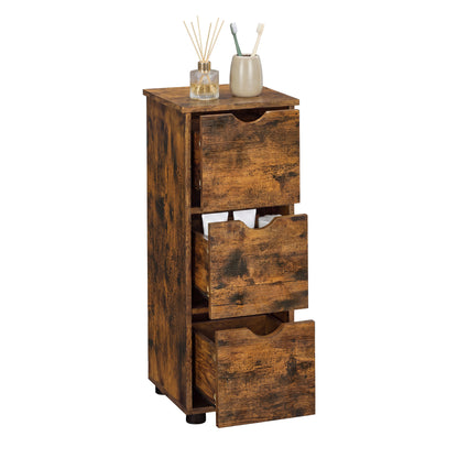 Bathroom Storage Cabinet, Storage Tower with 3 Drawers, Space-Saving for Living Room, Bedroom, Kitchen