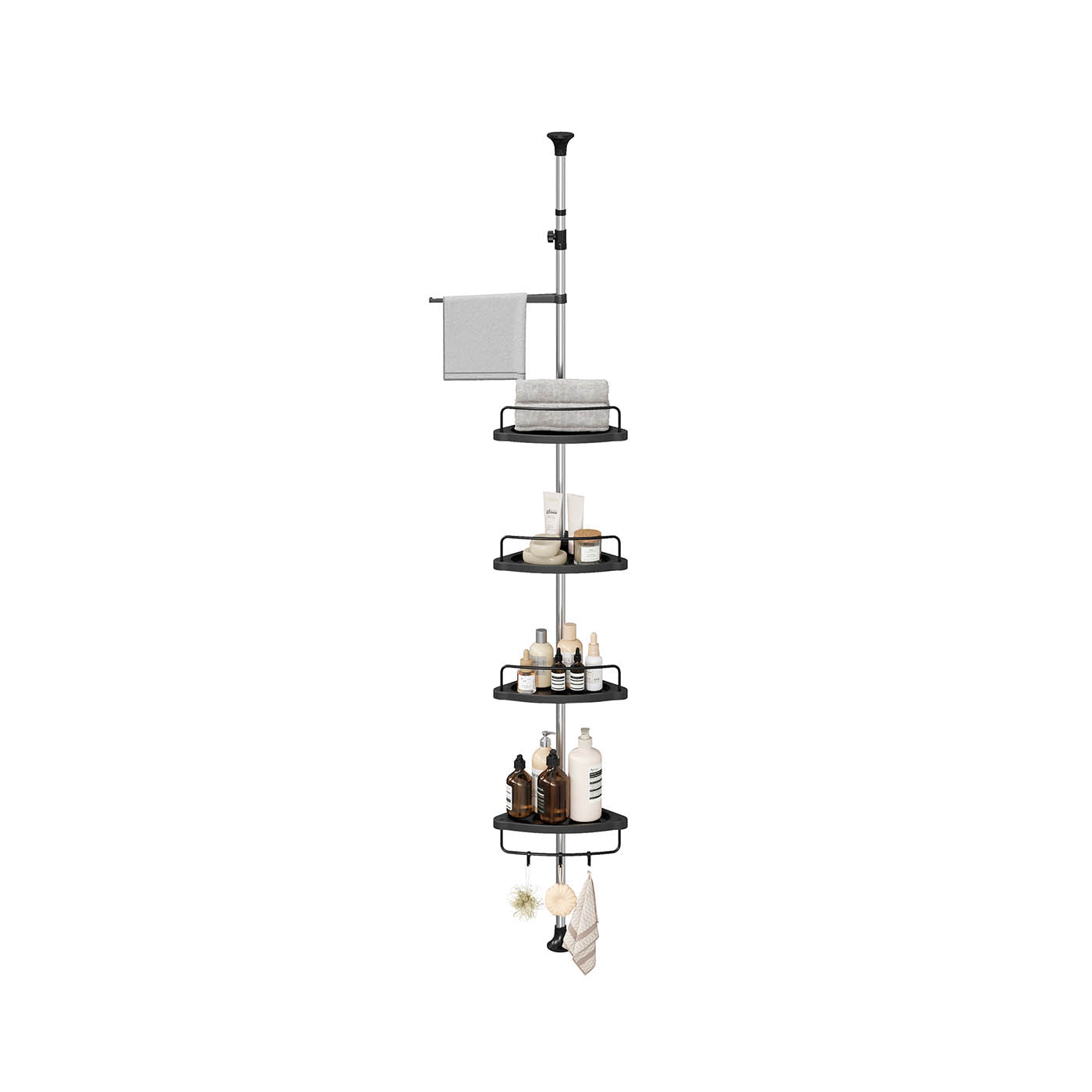 Corner Shower Caddy Tension Pole, 35.8 to 118.1 Inches