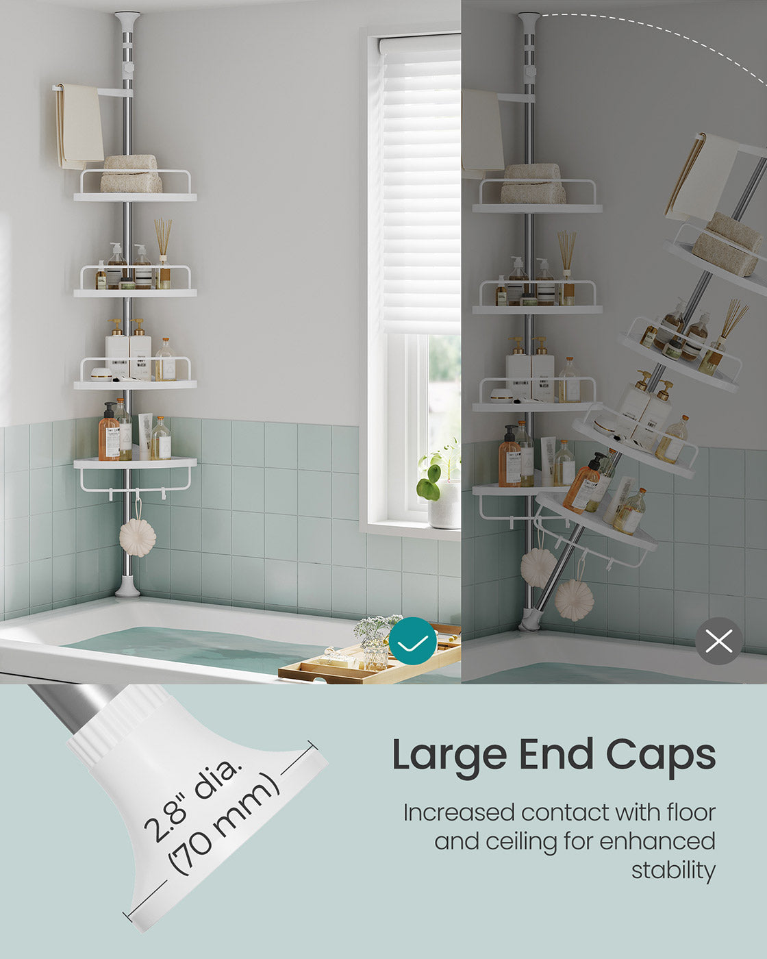 Tension Corner Shower Caddy - image 3