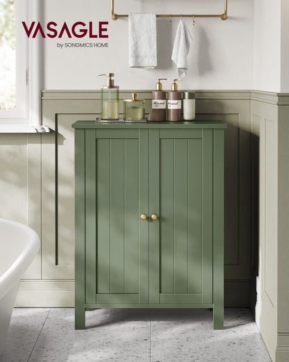 Bathroom Storage Unit with 2 Adjustable Shelves - HWLEXTRA 