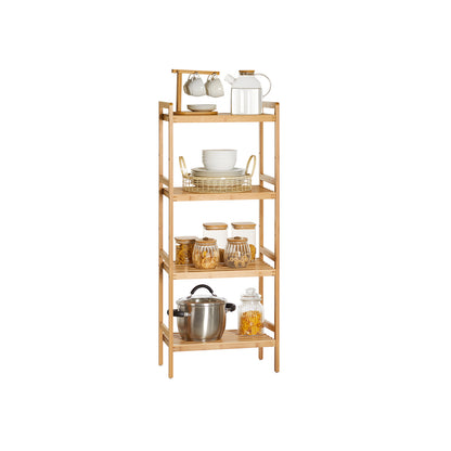 4-Tier Bamboo Shelving Unit - image 7