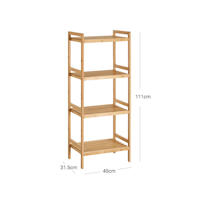 4-Tier Bamboo Shelving Unit - image 8