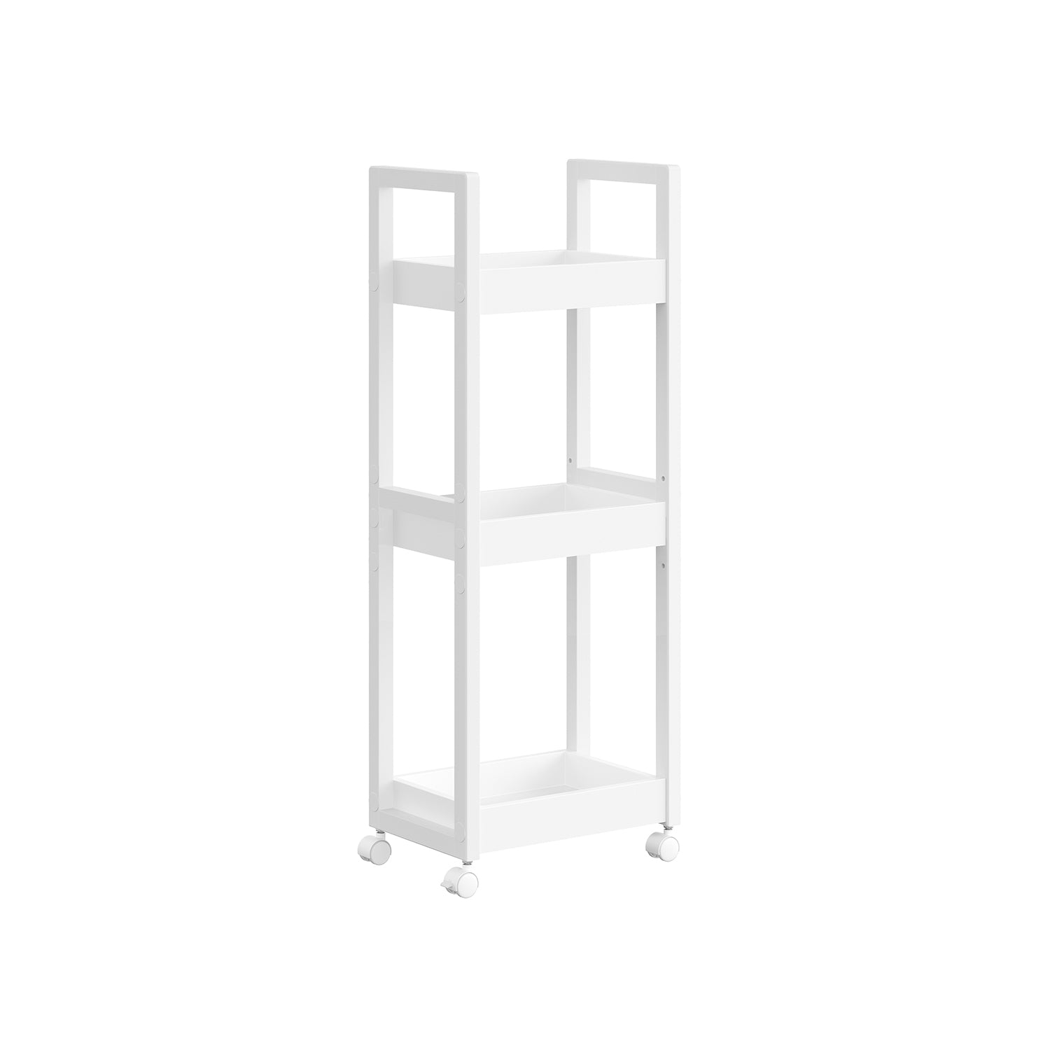 3-Tier Bamboo Rolling Cart