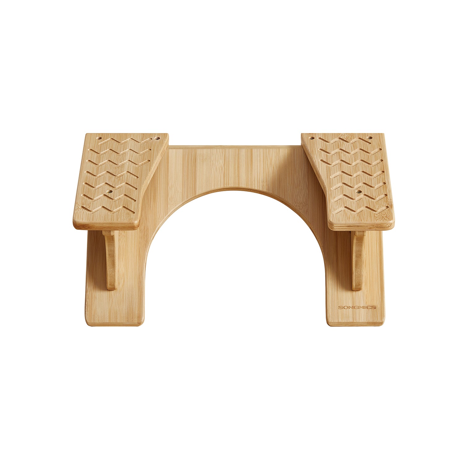 Bamboo Toilet Stool with Non-Slip Grooves