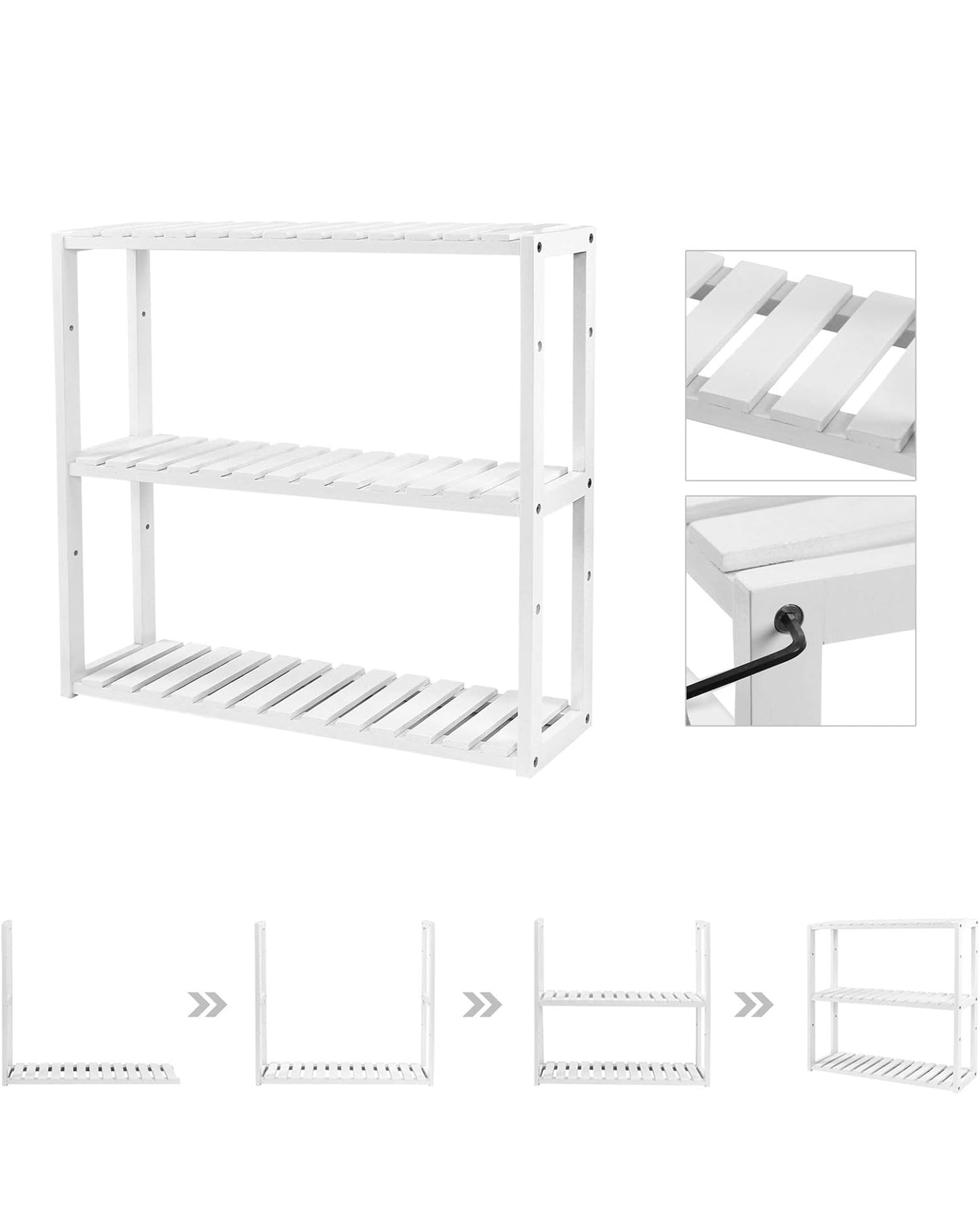 3-Tier Bamboo Bathroom Shelf