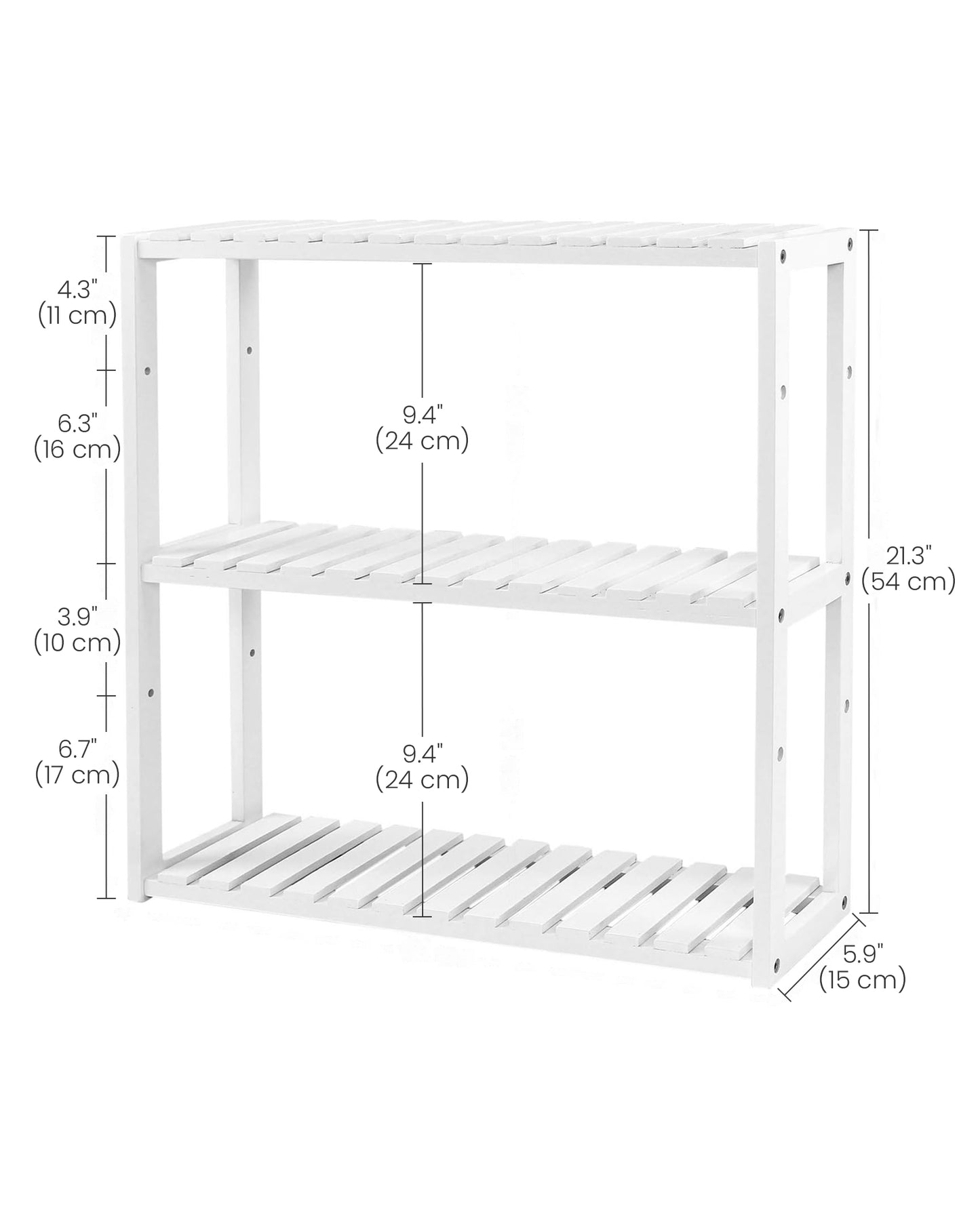 3-Tier Bamboo Bathroom Shelf