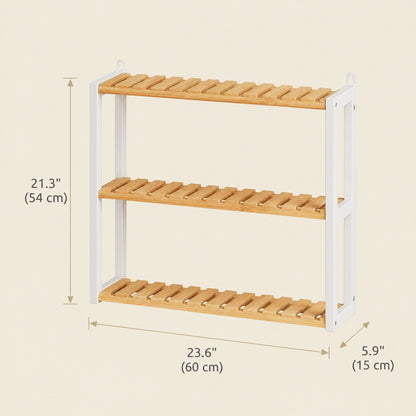 Bamboo Shelving Unit, Bamboo Bathroom Shelf, Wall-Mounted or Free Standing - image 3