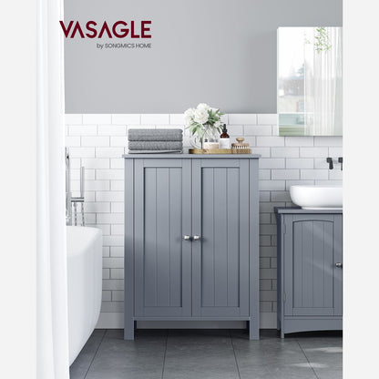 Bathroom Storage Unit with 2 Adjustable Shelves - HWLEXTRA 