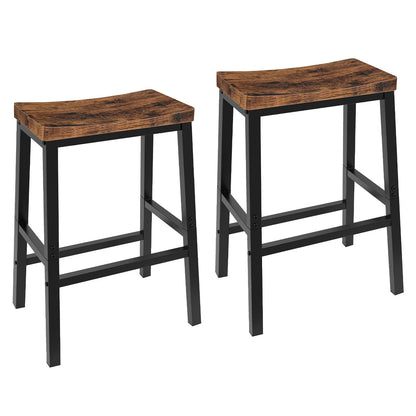 bar stools - rustic brown & black