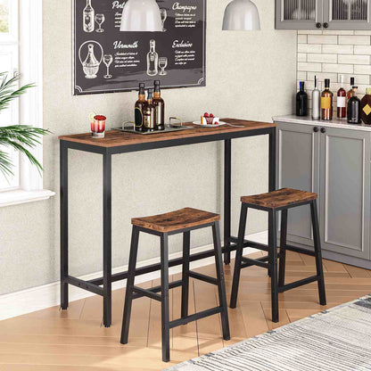 bar stools - rustic brown & black