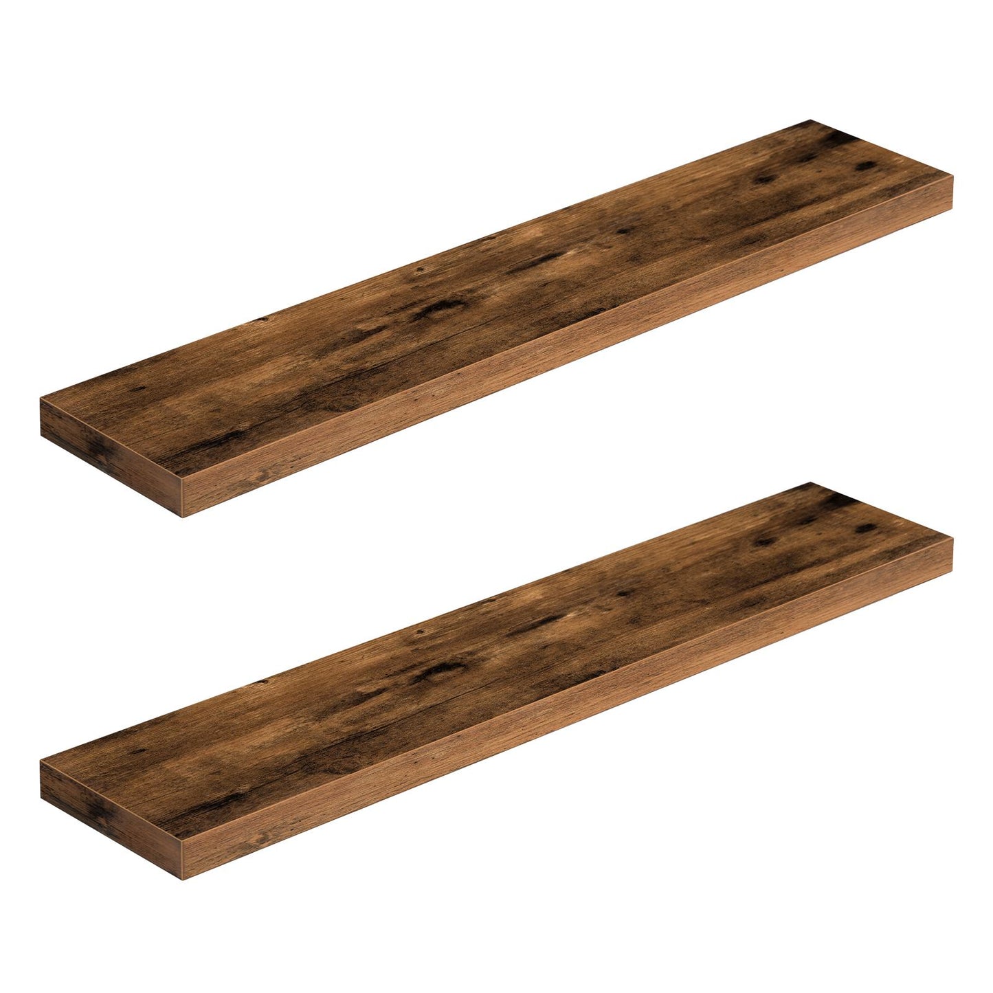 Floating shelves - rustic brown