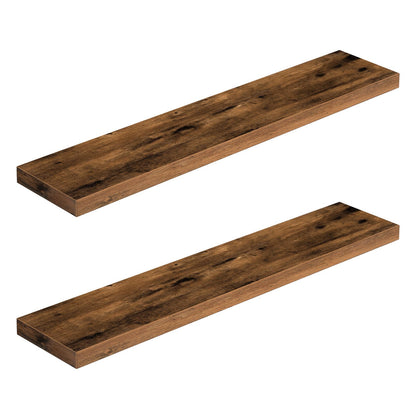 Floating shelves - rustic brown