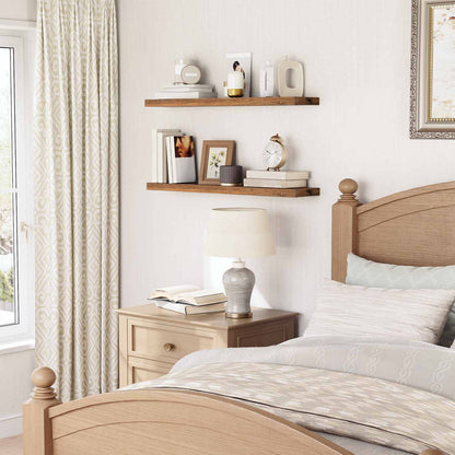 Floating shelves - rustic brown