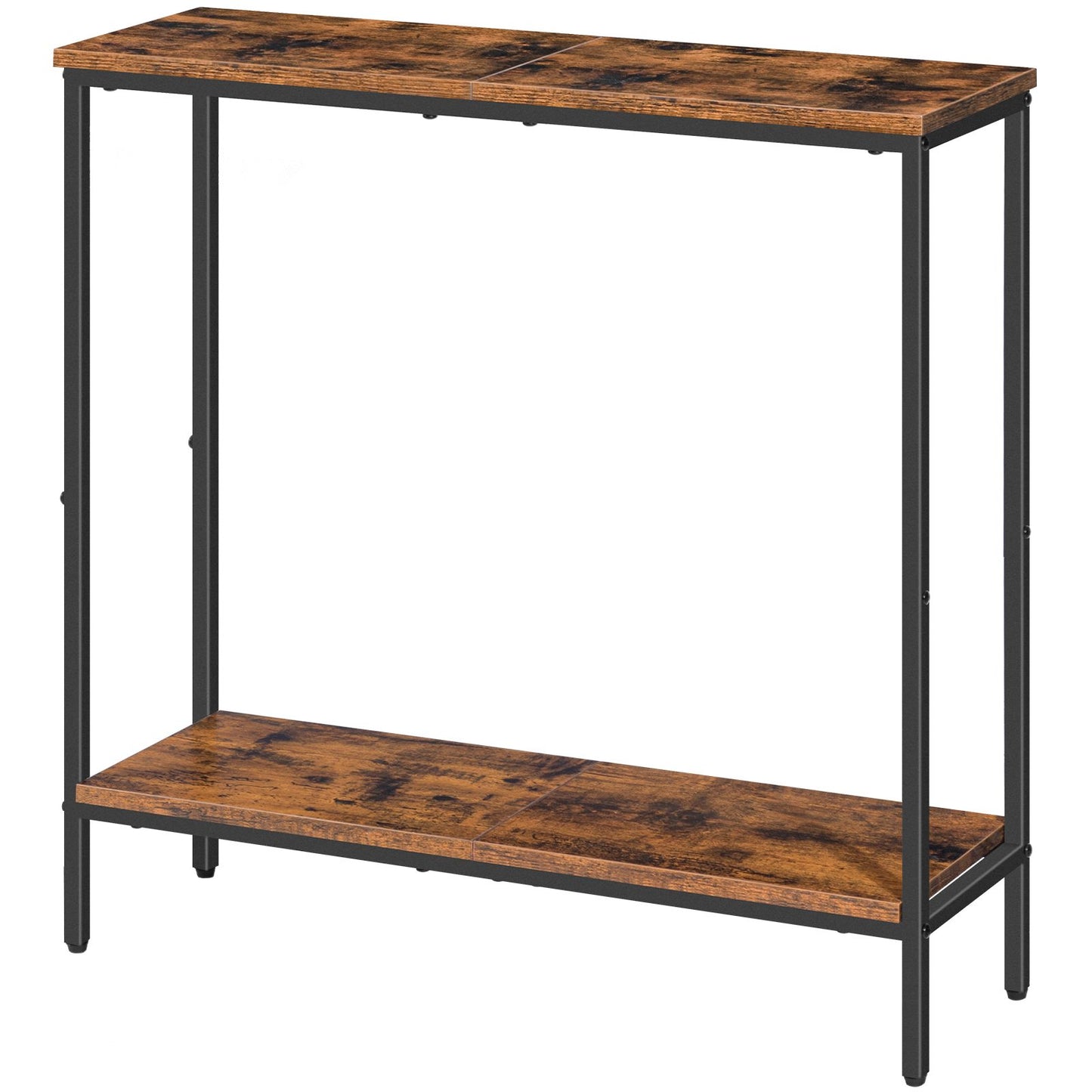 Console Table - rustic brown & black