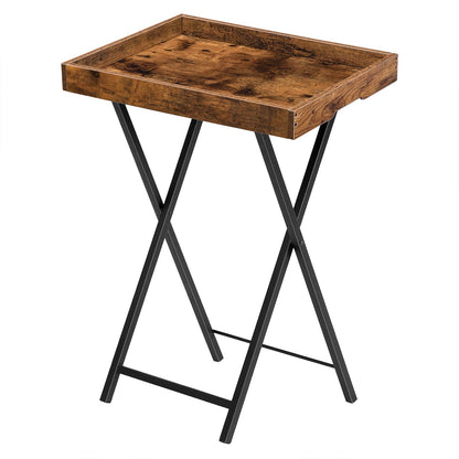 tv tray table - rustic brown