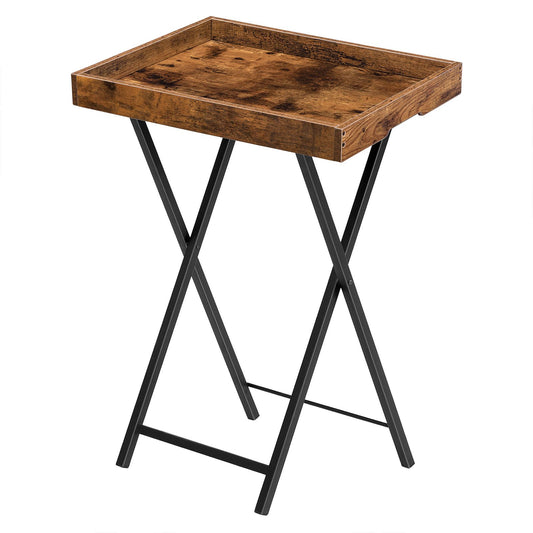 tv tray table - rustic brown