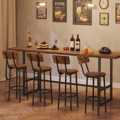 Bar Stools - Rustic Brown & Black