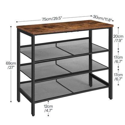 Shoe rack - rustic brown