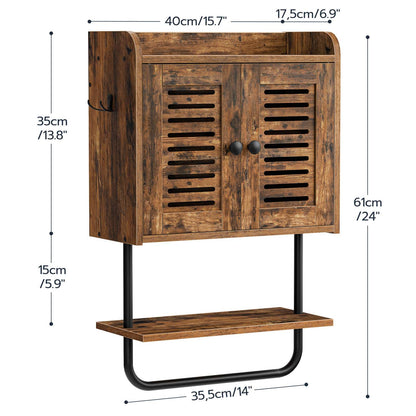 medicine cabinet - rustic brown