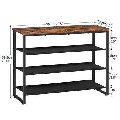 Shoe Rack - Rustic Brown