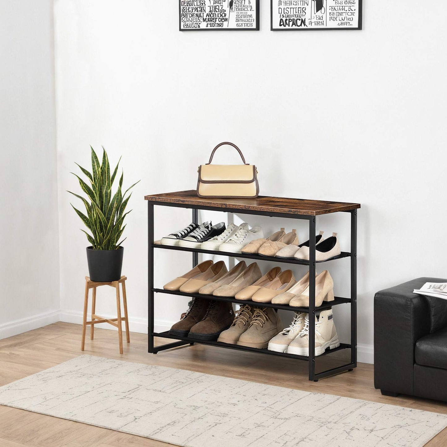 Shoe Rack - Rustic Brown
