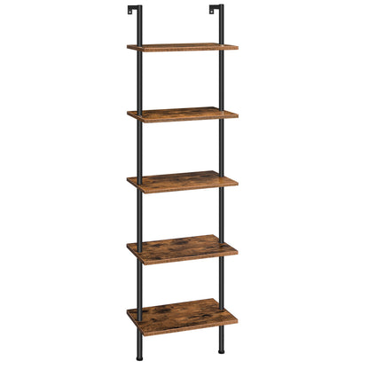 DIY Ladder Shelf - Rustic Brown & Black