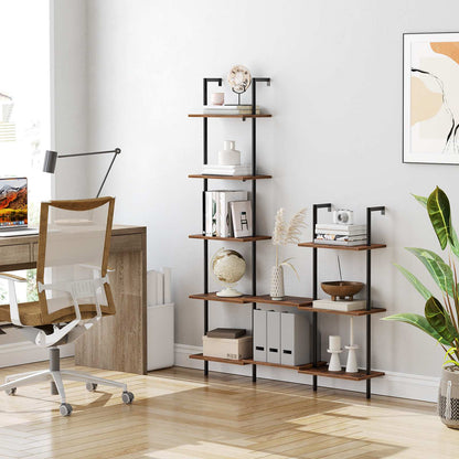 DIY Ladder Shelf - Rustic Brown & Black